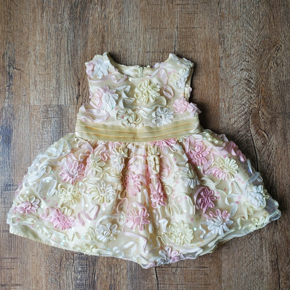 American Princess Floral Dress 12 Months